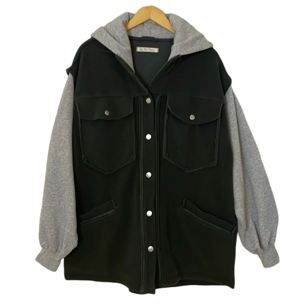Free People Treeline Cardi Work Fleece Shirt Jacket Size Medium